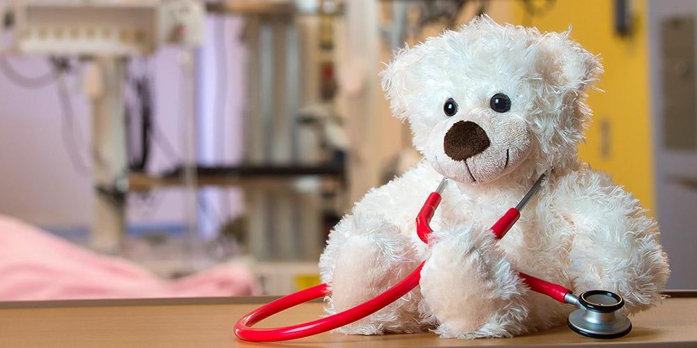 Teddy bear with stethescope